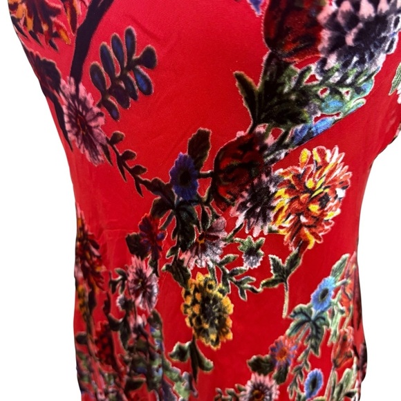 Johnny Was Bias Dress Bobcat Forest Silk Blend Red Floral Maxi SZ XS $575 NWT - Picture 9 of 16